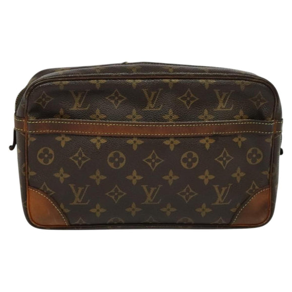 LOUIS VUITTON Monogram Compiegne 28 Clutch Bag M51845 LV Auth BA3212