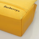 Burberrys Hand Bag Leather Suede Yellow Auth BA3213-9