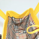 Burberrys Hand Bag Leather Suede Yellow Auth BA3213-18
