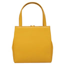 Burberrys Hand Bag Leather Suede Yellow Auth BA3213-2