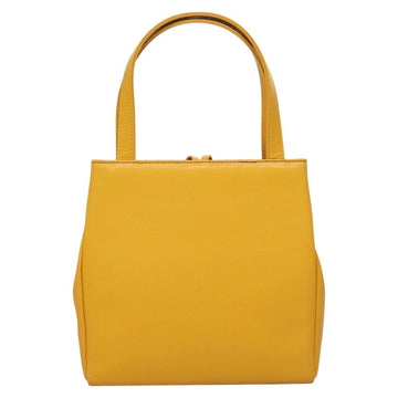 Burberrys Hand Bag Leather Suede Yellow Auth BA3213 - 0