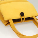 Burberrys Hand Bag Leather Suede Yellow Auth BA3213-6
