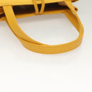 Burberrys Hand Bag Leather Suede Yellow Auth BA3213-7