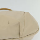 Salvatore Ferragamo Vala Shoulder Bag Nylon Beige Gold Auth BA3215-9