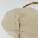 Salvatore Ferragamo Vala Shoulder Bag Nylon Beige Gold Auth BA3215-15