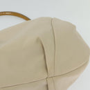 Salvatore Ferragamo Vala Shoulder Bag Nylon Beige Gold Auth BA3215-16