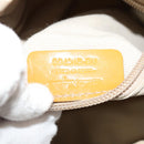 Salvatore Ferragamo Vala Shoulder Bag Nylon Beige Gold Auth BA3215-12