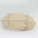 Salvatore Ferragamo Vala Shoulder Bag Nylon Beige Gold Auth BA3215-5