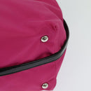 Salvatore Ferragamo Vala Hand Bag Nylon 2way Pink Silver Auth BA3216-10