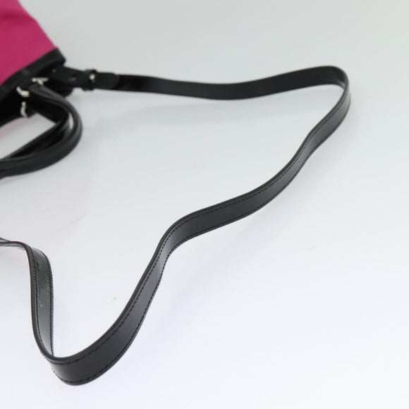 Salvatore Ferragamo Vala Hand Bag Nylon 2way Pink Silver Auth BA3216