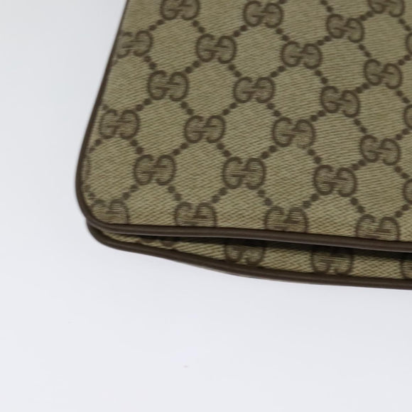 GUCCI GG Supreme Web Sherry Line Shoulder Bag PVC Beige 41 02 013 Auth BA3218