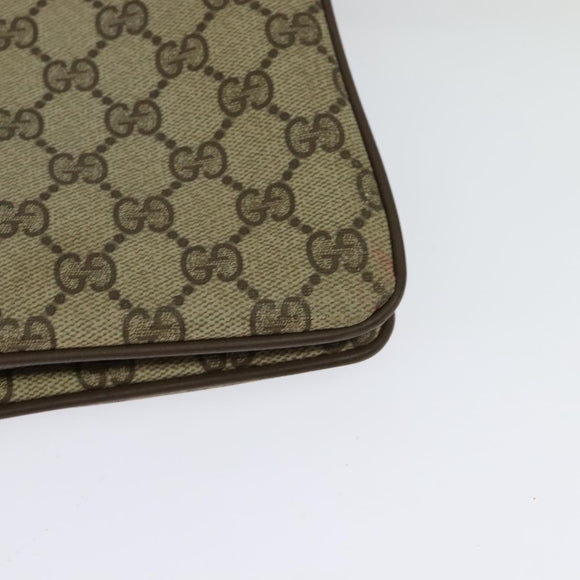 GUCCI GG Supreme Web Sherry Line Shoulder Bag PVC Beige 41 02 013 Auth BA3218