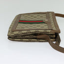 GUCCI GG Supreme Web Sherry Line Shoulder Bag PVC Beige 41 02 013 Auth BA3218-5