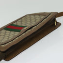 GUCCI GG Supreme Web Sherry Line Shoulder Bag PVC Beige 41 02 013 Auth BA3218-6