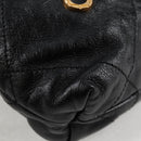 CHANEL Chain Chanel 22 Shoulder Bag Leather Black Gold CC Auth BA3220SM-12