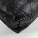 CHANEL Chain Chanel 22 Shoulder Bag Leather Black Gold CC Auth BA3220SM-14