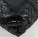 CHANEL Chain Chanel 22 Shoulder Bag Leather Black Gold CC Auth BA3220SM-15