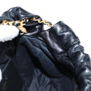 CHANEL Chain Chanel 22 Shoulder Bag Leather Black Gold CC Auth BA3220SM-20