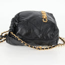 CHANEL Chain Chanel 22 Shoulder Bag Leather Black Gold CC Auth BA3220SM-4