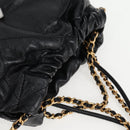 CHANEL Chain Chanel 22 Shoulder Bag Leather Black Gold CC Auth BA3220SM-6