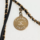CHANEL Chain Chanel 22 Shoulder Bag Leather Black Gold CC Auth BA3220SM-8