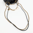 CHANEL Chain Chanel 22 Shoulder Bag Leather Black Gold CC Auth BA3220SM-9