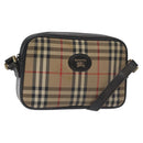 Burberrys Nova Check Shoulder Bag Canvas Beige Auth BA3222-1