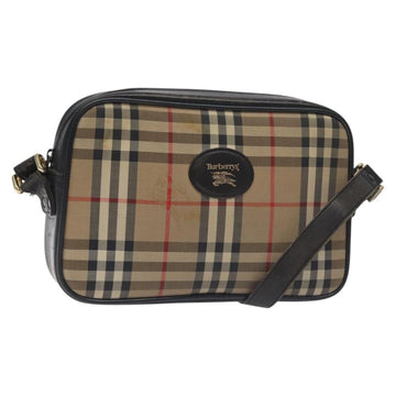 Burberrys Nova Check Shoulder Bag Canvas Beige Auth BA3222