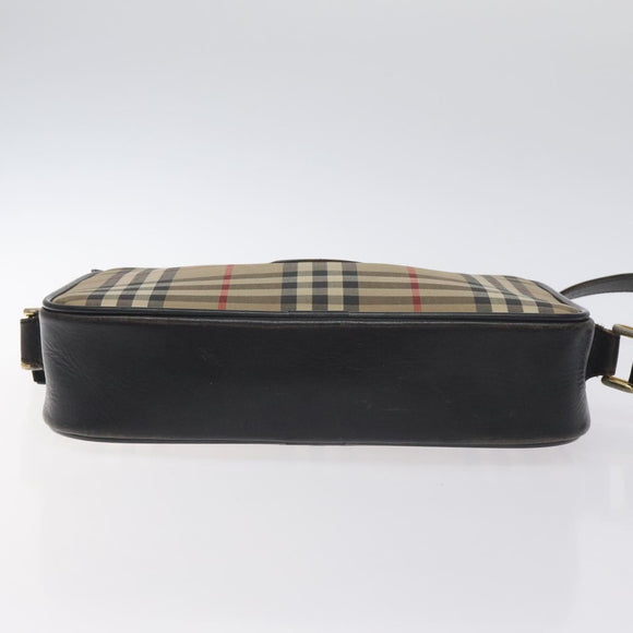 Burberrys Nova Check Shoulder Bag Canvas Beige Auth BA3222