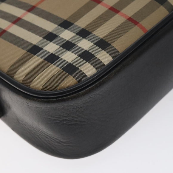 Burberrys Nova Check Shoulder Bag Canvas Beige Auth BA3222