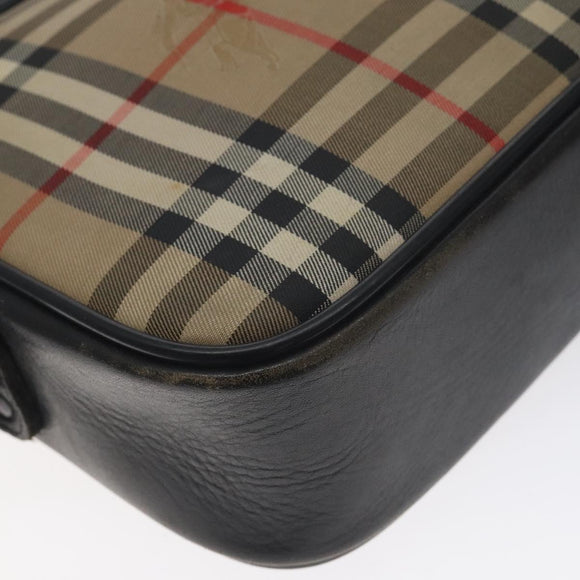 Burberrys Nova Check Shoulder Bag Canvas Beige Auth BA3222