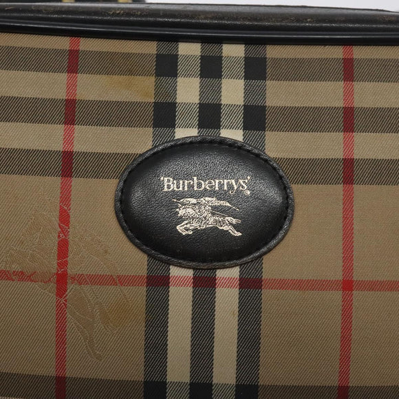 Burberrys Nova Check Shoulder Bag Canvas Beige Auth BA3222