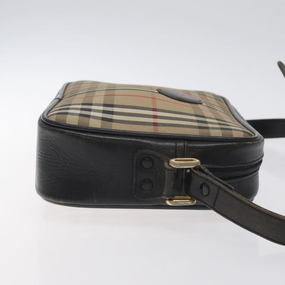 Burberrys Nova Check Shoulder Bag Canvas Beige Auth BA3222