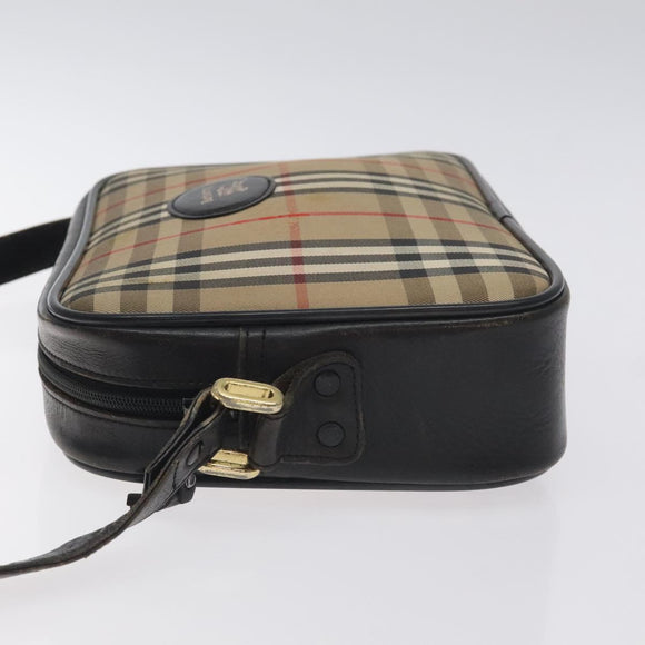 Burberrys Nova Check Shoulder Bag Canvas Beige Auth BA3222