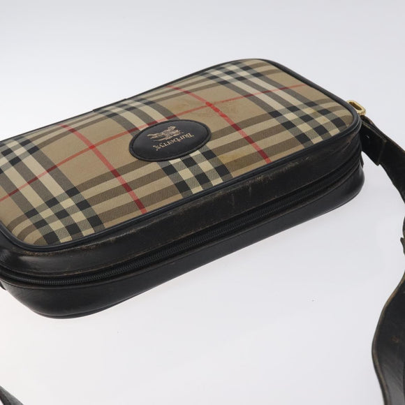 Burberrys Nova Check Shoulder Bag Canvas Beige Auth BA3222