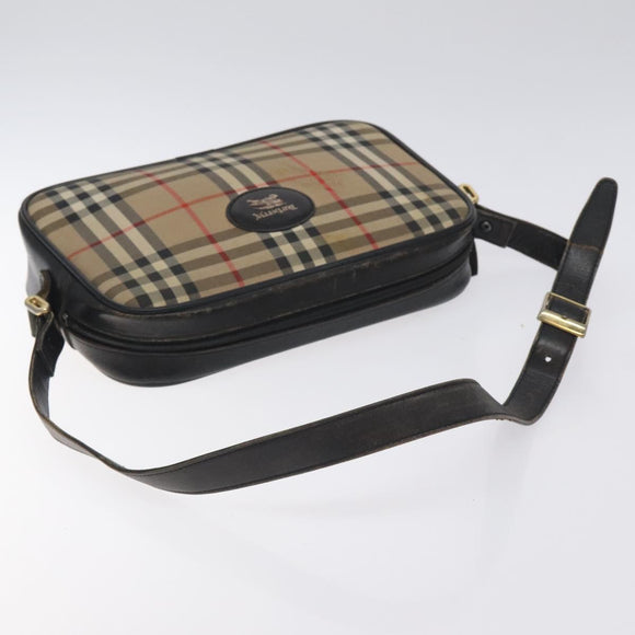 Burberrys Nova Check Shoulder Bag Canvas Beige Auth BA3222