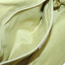 Salvatore Ferragamo Gancini Shoulder Bag Leather White Silver Auth BA3224-19