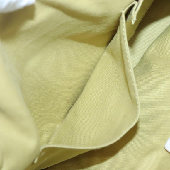 Salvatore Ferragamo Gancini Shoulder Bag Leather White Silver Auth BA3224