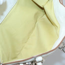 Salvatore Ferragamo Gancini Shoulder Bag Leather White Silver Auth BA3224-21