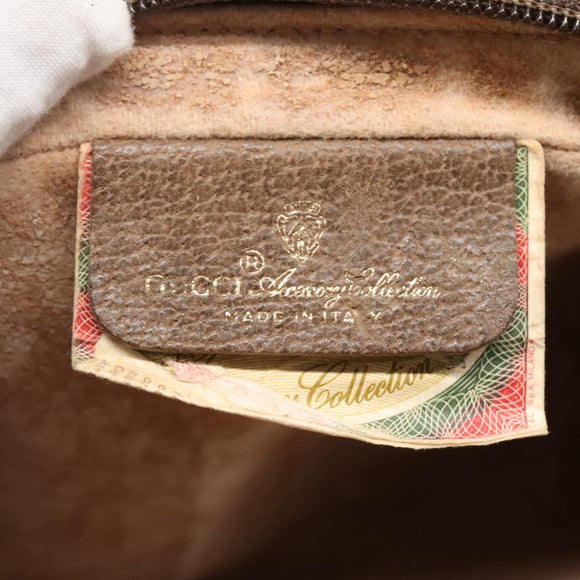 GUCCI GG Supreme Web Sherry Line Clutch Bag PVC Beige 89 01 012 Auth BA3229