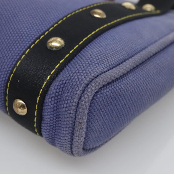 LOUIS VUITTON Antigua Cabas PM Tote Bag Canvas Blue Black M40090 LV Auth BA3231