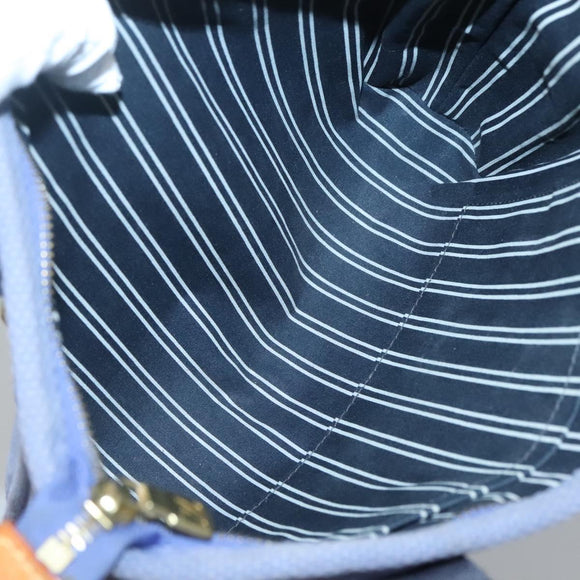 LOUIS VUITTON Antigua Cabas PM Tote Bag Canvas Blue Black M40090 LV Auth BA3231