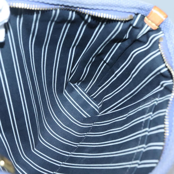 LOUIS VUITTON Antigua Cabas PM Tote Bag Canvas Blue Black M40090 LV Auth BA3231