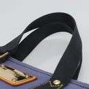 LOUIS VUITTON Antigua Cabas PM Tote Bag Canvas Blue Black M40090 LV Auth BA3231-8