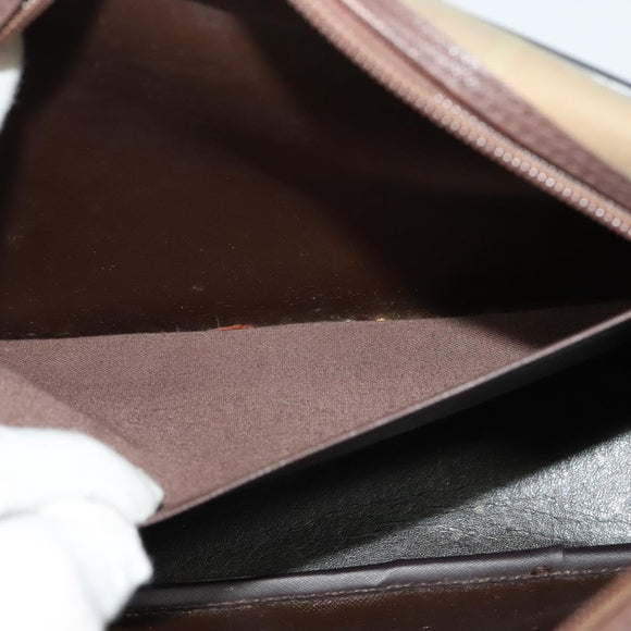 Burberrys Nova Check Shoulder Bag Canvas Beige Gold Auth BA3236