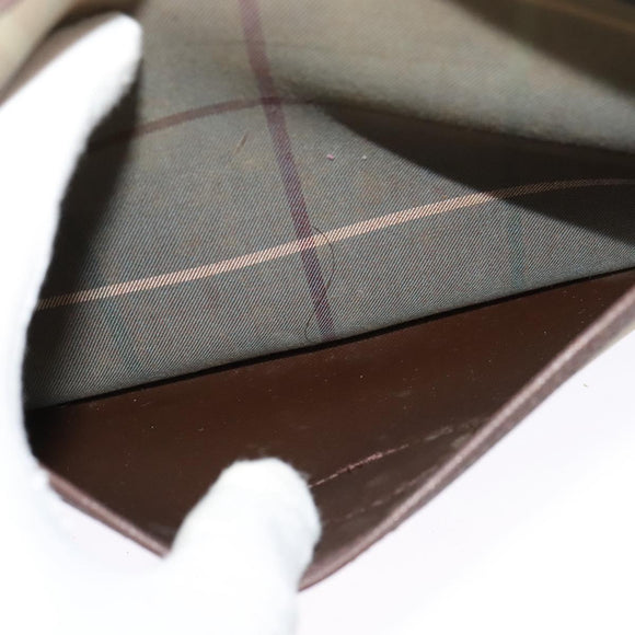 Burberrys Nova Check Shoulder Bag Canvas Beige Gold Auth BA3236