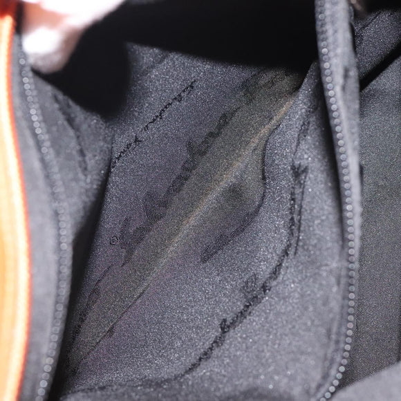 Salvatore Ferragamo Shoulder Bag Canvas Orange Auth BA3239