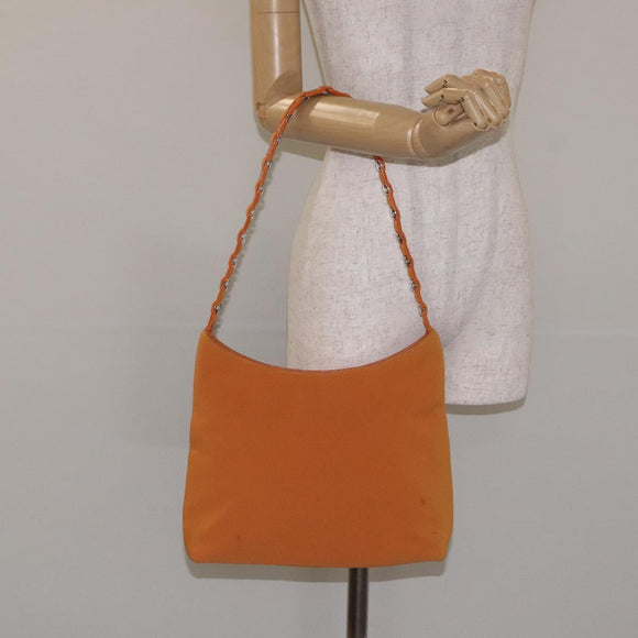 Salvatore Ferragamo Shoulder Bag Canvas Orange Auth BA3239