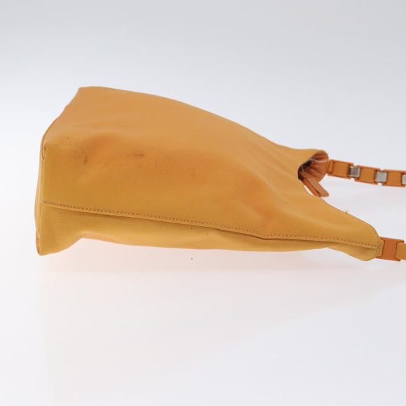 Salvatore Ferragamo Shoulder Bag Canvas Orange Auth BA3239