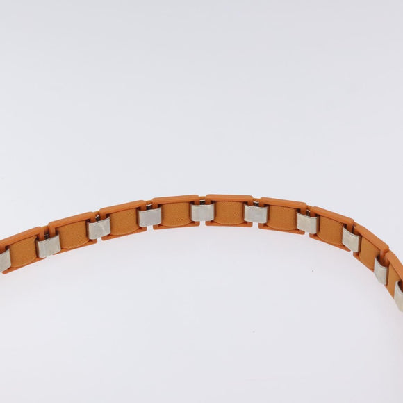 Salvatore Ferragamo Shoulder Bag Canvas Orange Auth BA3239